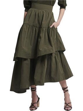 Aje Ruffled Midi Skirt